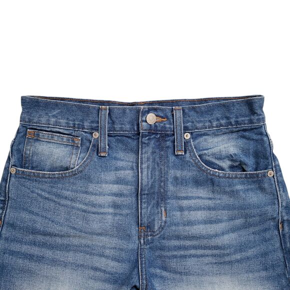 Madewell The Perfect Jean Short Womens 26 Denim High Rise Cut off Raw Frayed Hem - Picture 2 of 7
